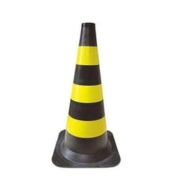 Cone Preto e Amarelo 50 cm